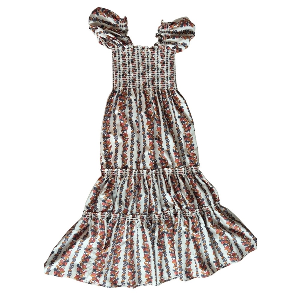 O.P.T. Daphne Floral Smocked Midi Dress by Anthropologie SZ: XS - Picture 4 of 12